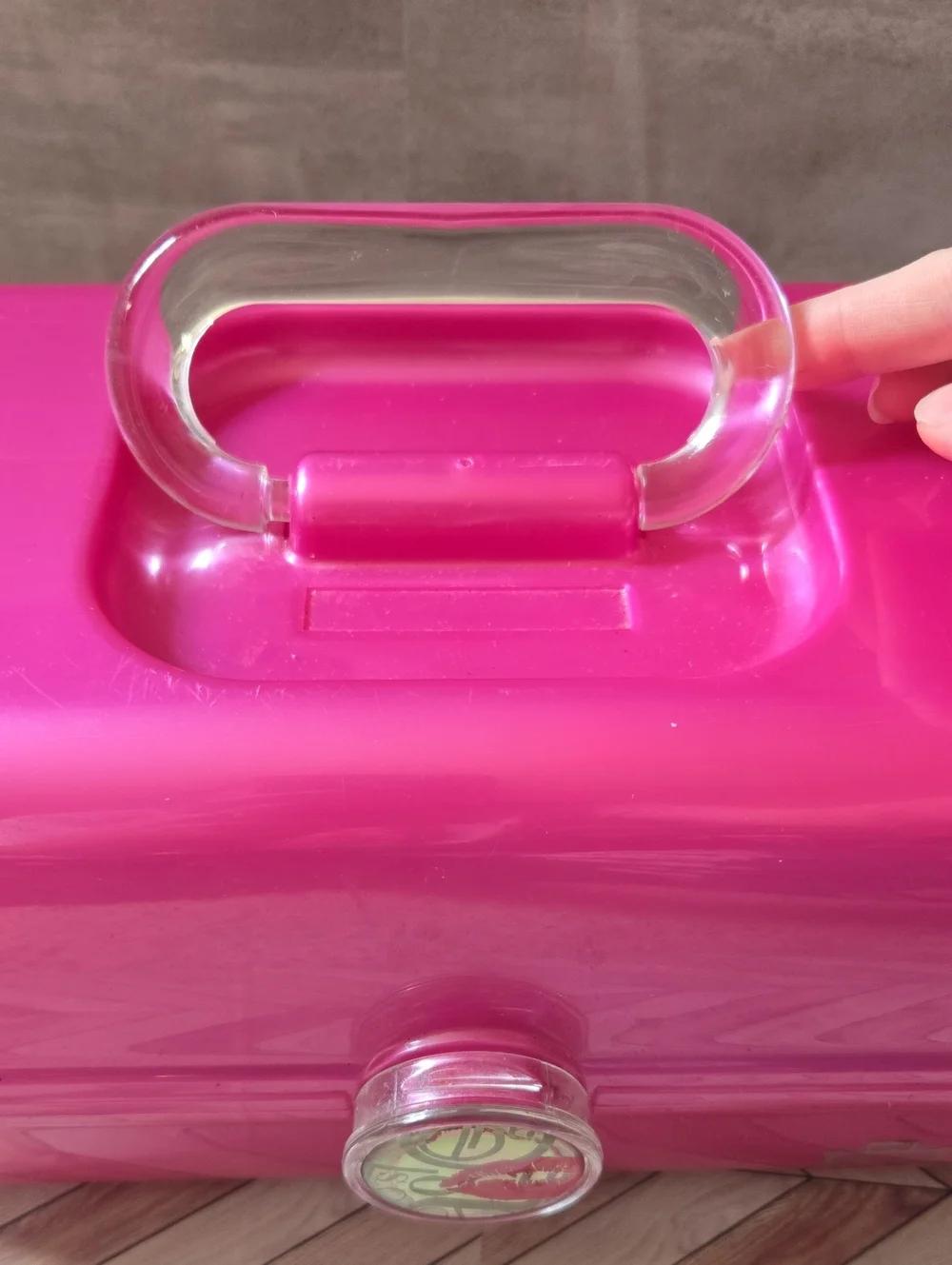 Vintage Y2K Caboodles Hot Pink Makeup Organizer Train Case Beauty Box